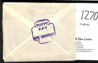 1951 (Oct 31) Cover to Singapore with Indonesia 50s tied by violet cachet of S.S "Demta" and a