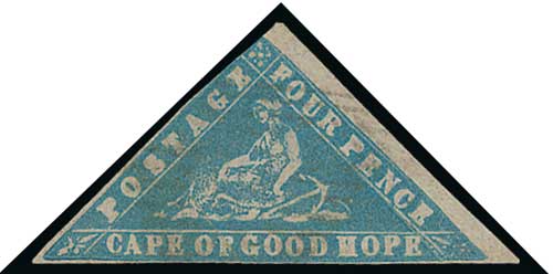 Cape of Good Hope. 1861 1d Vermilion and 4d milky blue woodblocks used, the 1d fine with small but - Image 2 of 3