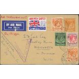 1941 (June 9) KGVI 2c Orange postcard commercially used from Bukit Mertajam to England, franked