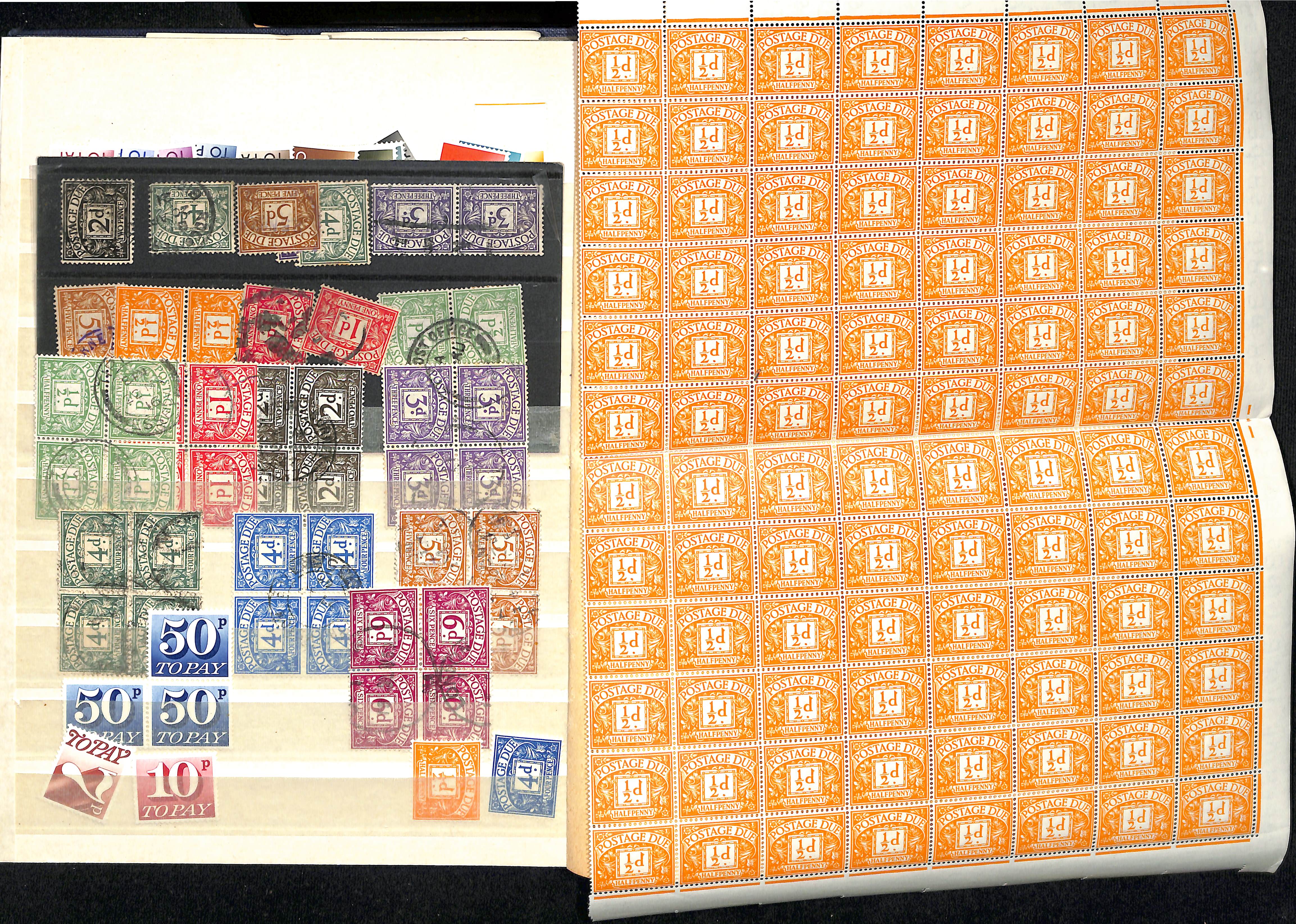 1914-69 Unmounted mint postage dues in a stockbook with many Controls, some watermark varieties, - Image 9 of 9