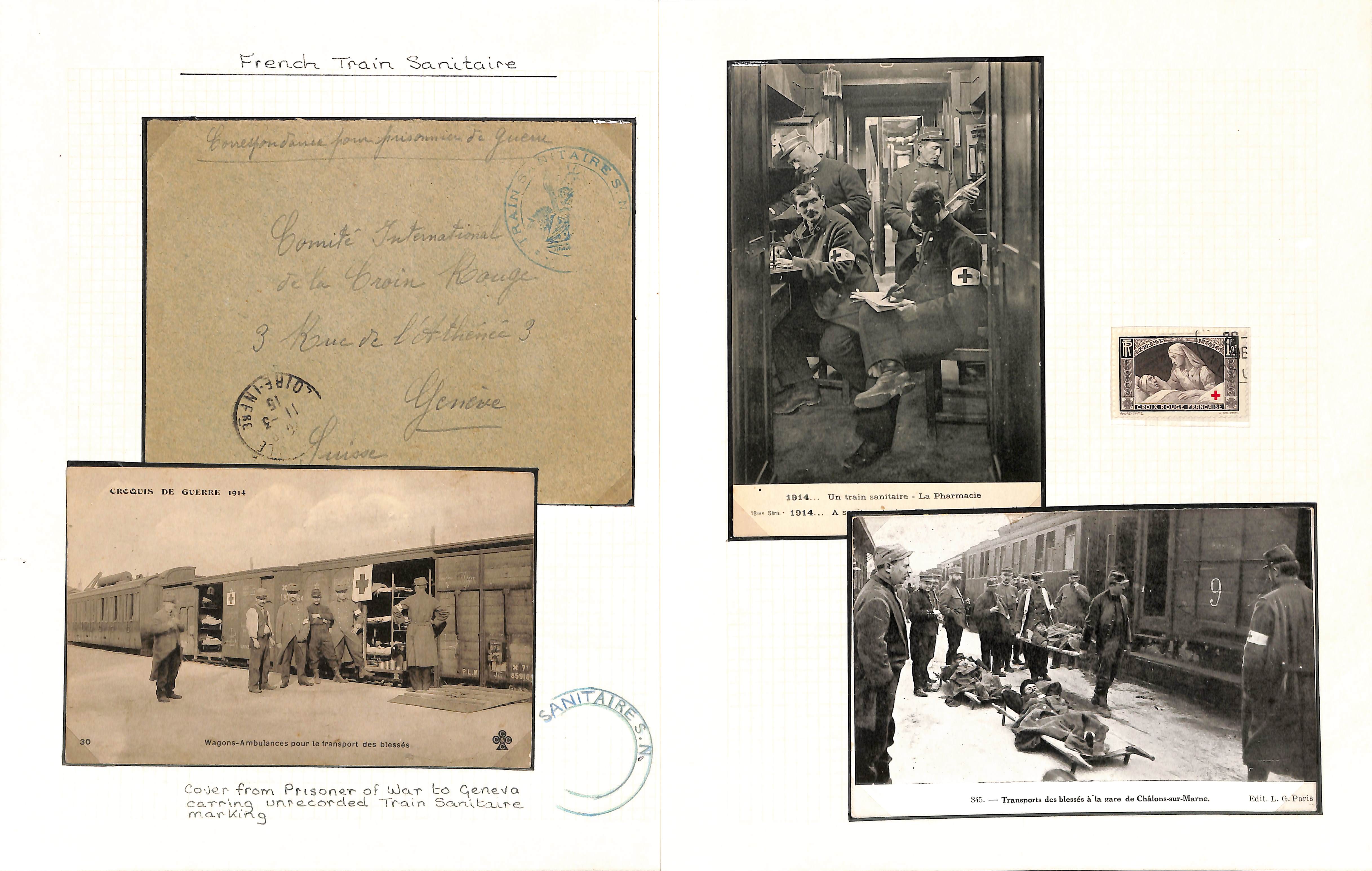 France - Ambulance Trains. 1914-18 Covers and cards from French Ambulance Trains (17, all with - Image 3 of 11