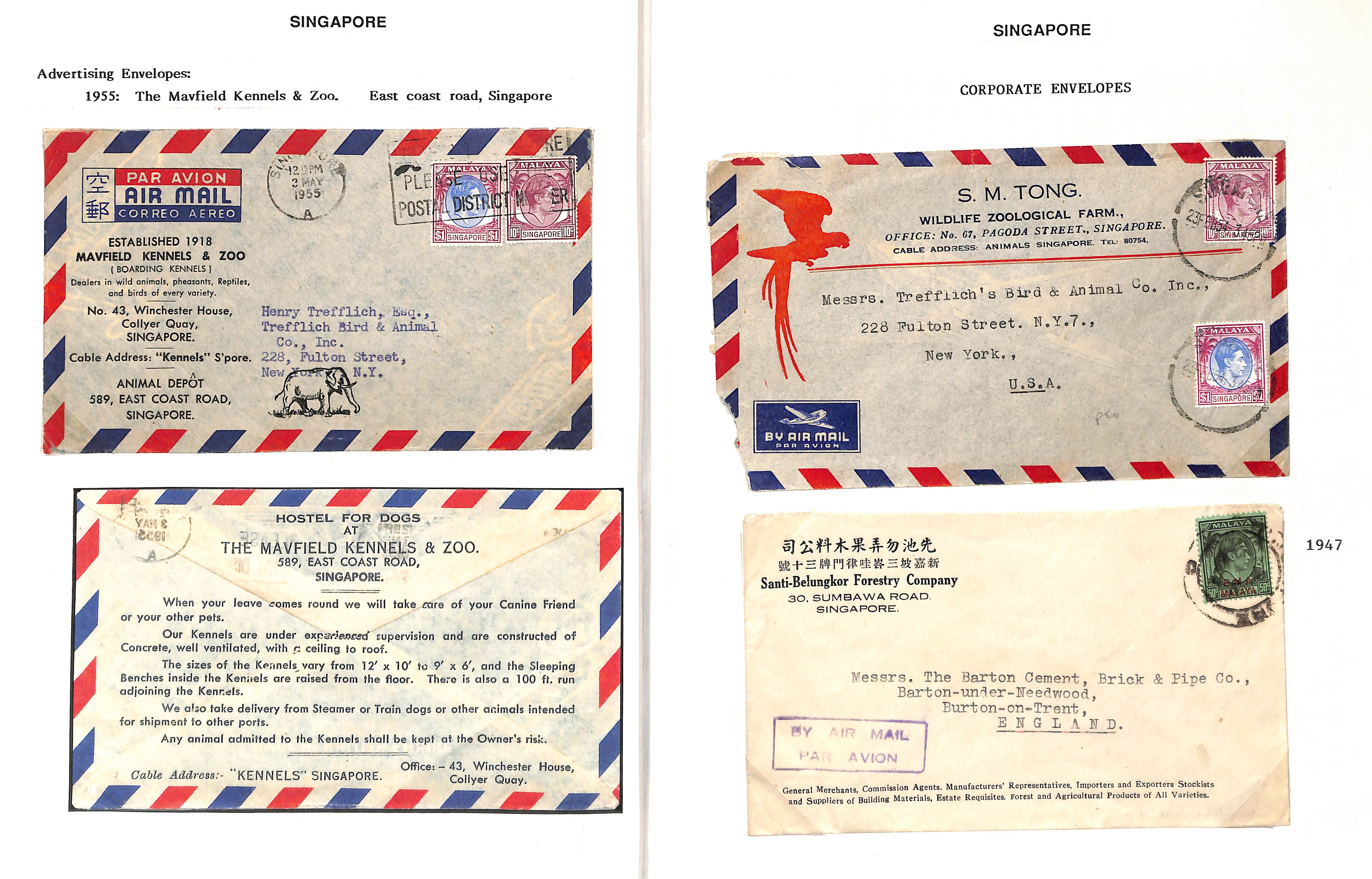 Advertising Covers. 1903-70 Printed envelopes from various Singapore companies and commercial - Image 12 of 14