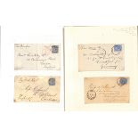 1883-1900 Covers, various QV frankings, including 1883 covers franked 10c to England (2, one with