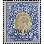 1903-04 1d - £10 Set of ten overprinted "SPECIMEN", fine mint. S.G. 59/67s, £950. (10). Photo on