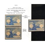 1937-41 10c Imperial Reply Coupons, Malayan Postal Union coupons with datestamps of Serangoon