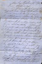 Persian Field Force. 1857 (Apr 3) Stampless entire letter to Ireland, headed "From No. 2555