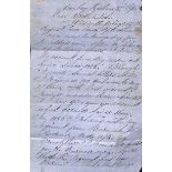 Persian Field Force. 1857 (Apr 3) Stampless entire letter to Ireland, headed "From No. 2555