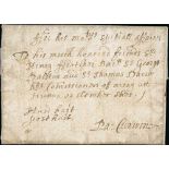1644 (Oct 5) Civil War Period entire letter from Sir Patrick Curwen at Workington Hall,