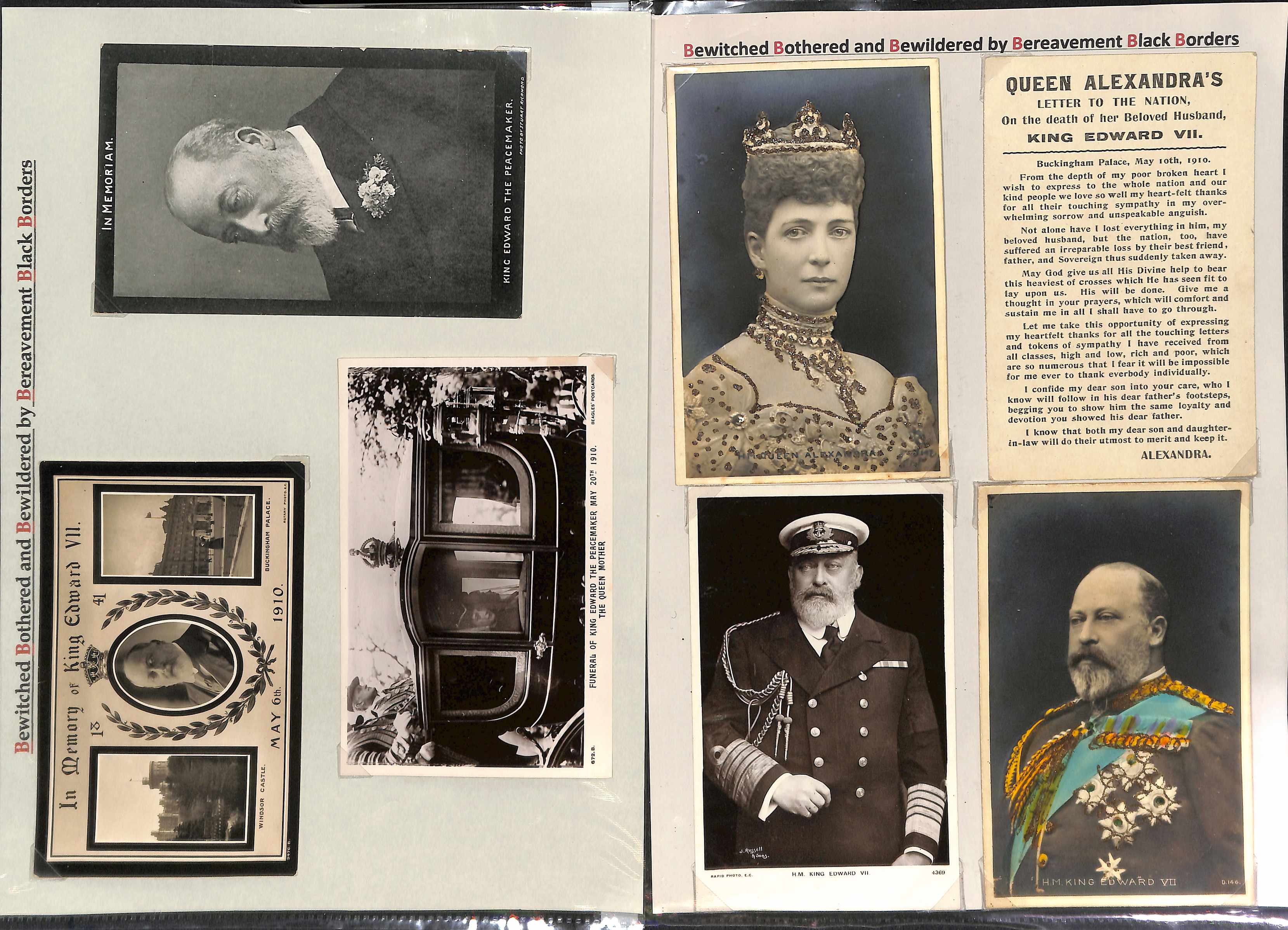 King Edward VII/Queen Alexandria. 1901-25 Mourning covers, letters, ephemera and picture postcards - Image 3 of 24