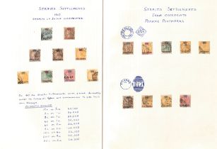 1867 (Sept) 1½c - 32c Surcharges, the mainly used collection on pages comprising 1½c mint (8, with a