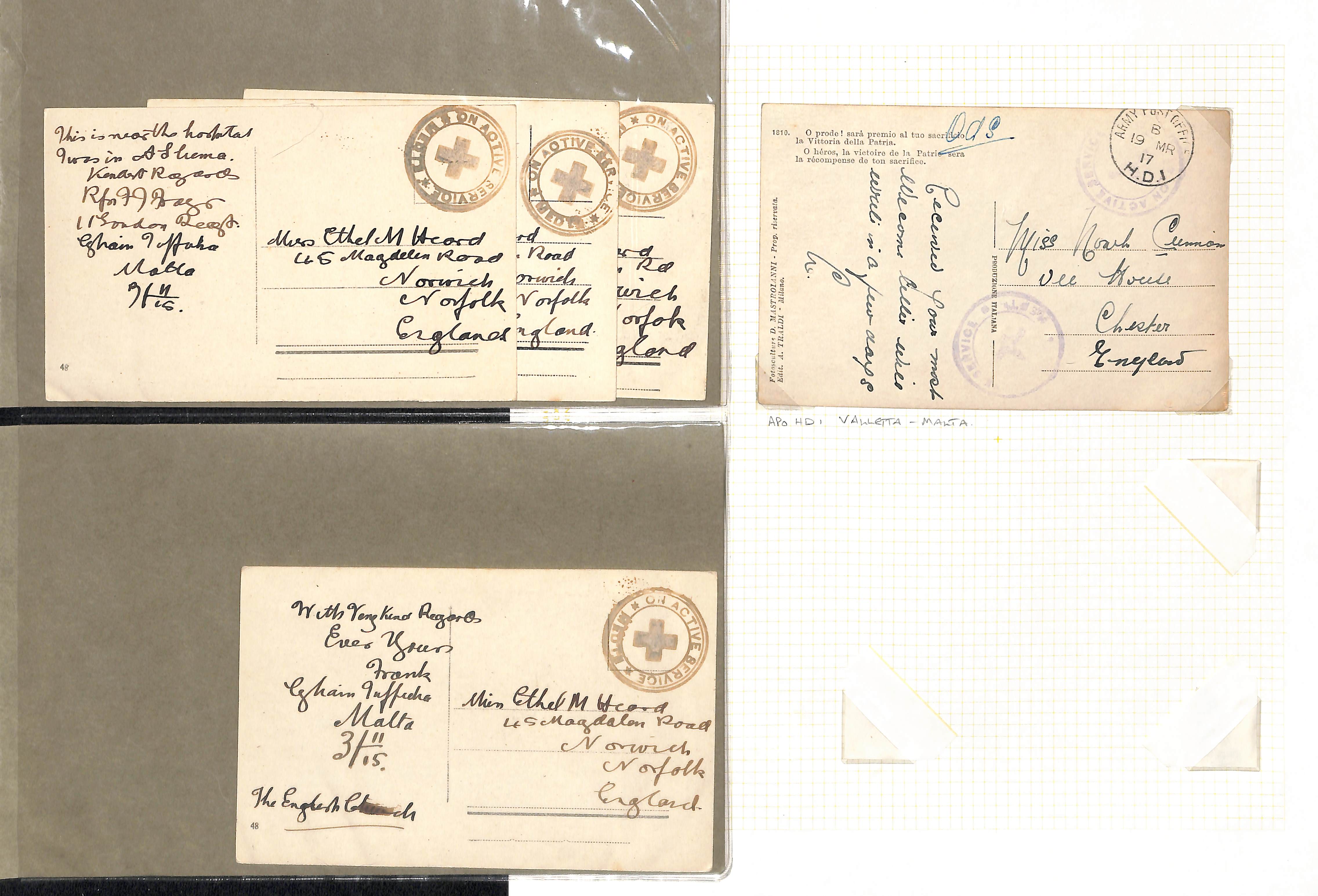 G.B. 1915-18 Covers and cards from soldiers in hospitals in G.B (8, six with cachets, also three - Image 9 of 11