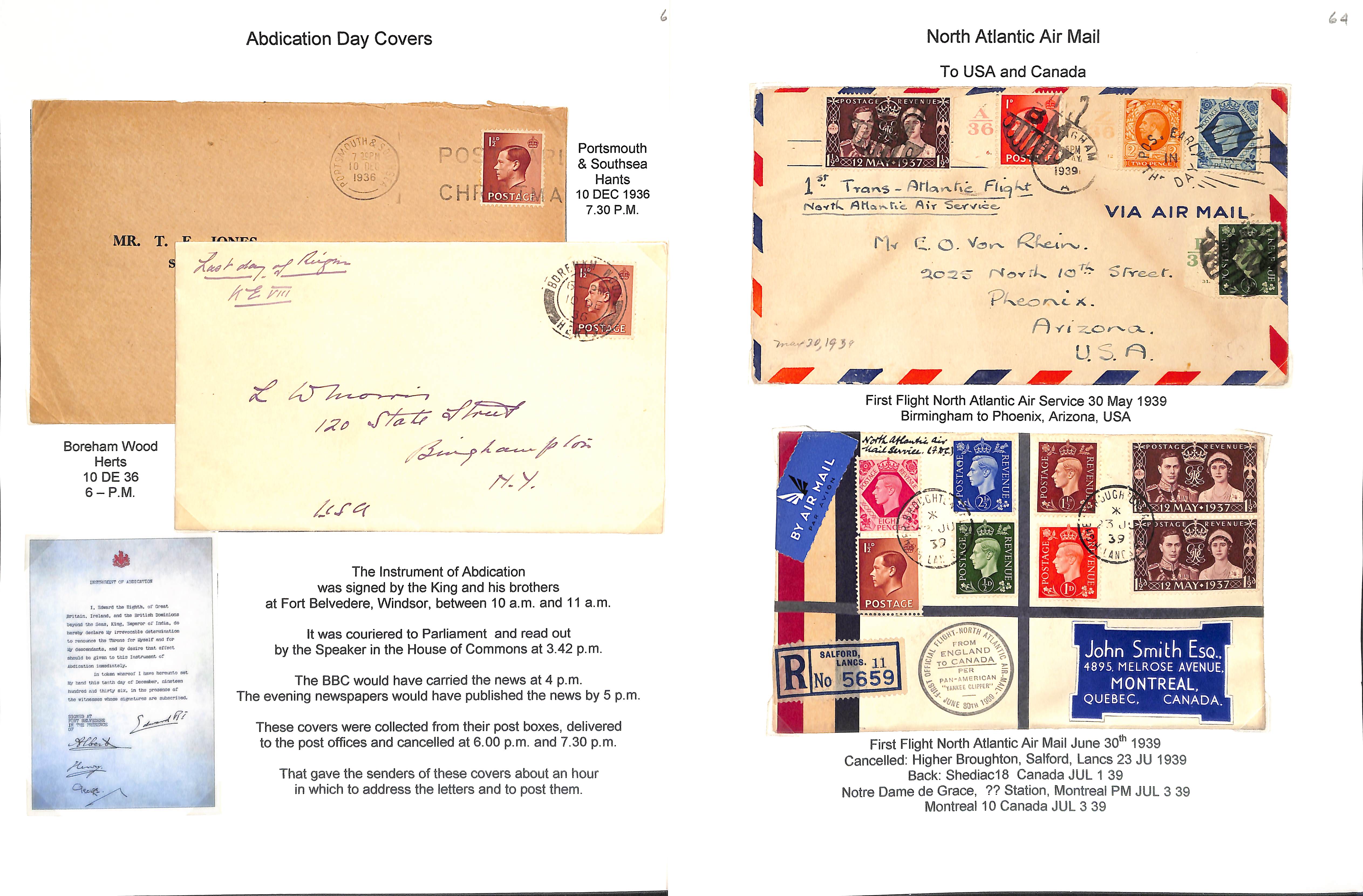 King Edward VIII. 1936-39 Covers and cards bearing KEVIII stamps including First Day Covers (some - Bild 15 aus 20