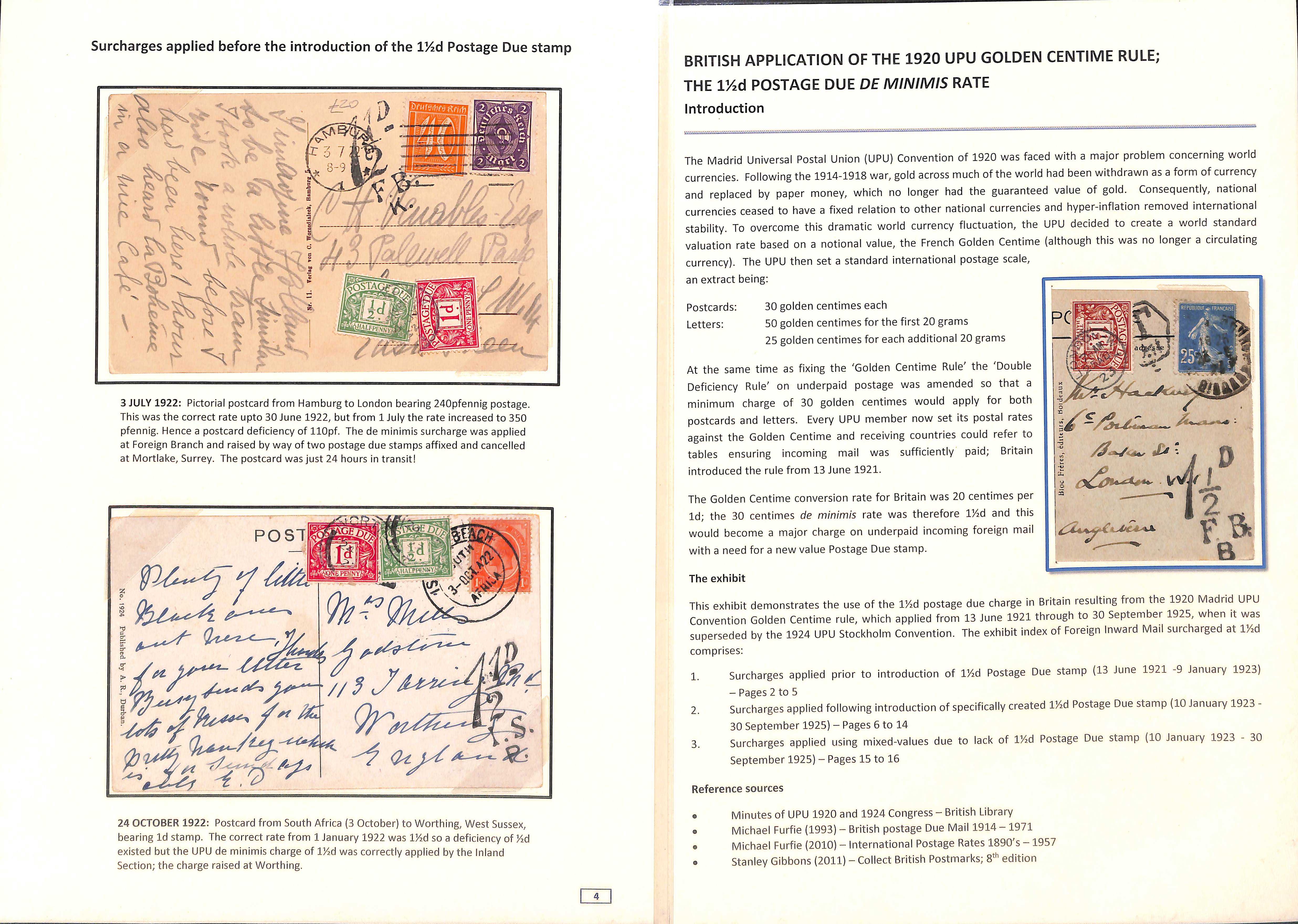 1½d Charges & Due Stamps. 1921-36 Covers and cards with 1½d charges or showing the use of the 1½d - Image 9 of 10
