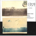1911 Aviation Meeting. Two picture postcards of "First Aeroplane Flight Race-Course Singapore