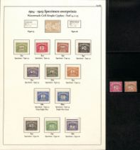1914-23 Simple Cypher Issue with Specimen overprints, comprising set of eight (both 1/- bright