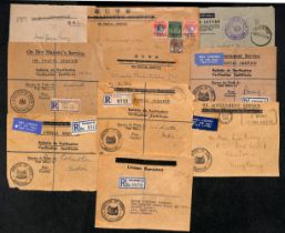 1930-86 Official mail from Singapore, Penang and other Malayan states, mainly stampless, various