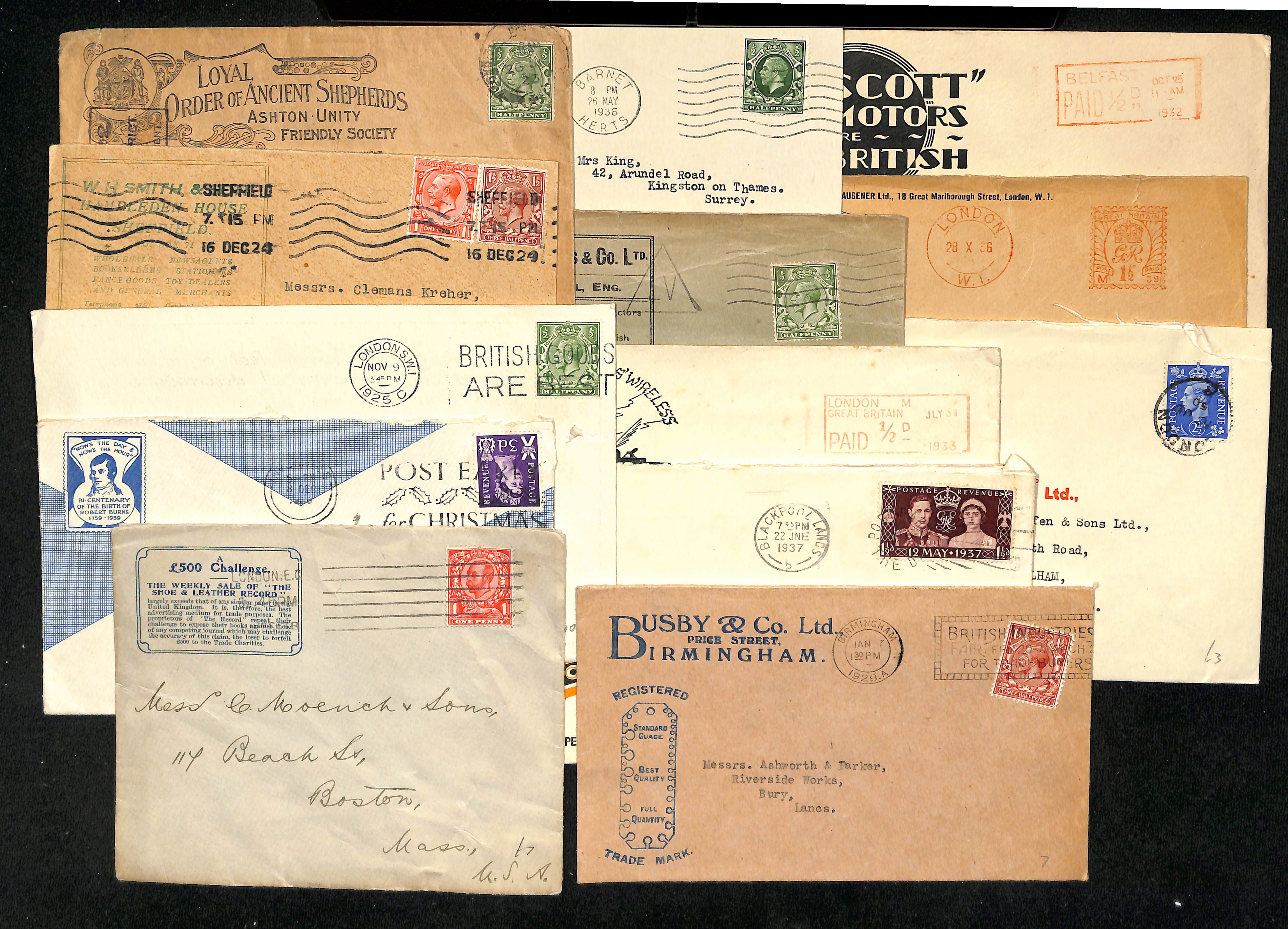Advertising Covers. c.1911-50 Printed advertising covers or cards, all postally used, including - Image 2 of 2