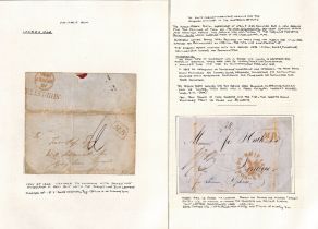 Mobile Box - London. 1844-48 Entire letter and entires (2), to London (2) or Liverpool with boxed "