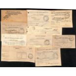 Telegrams. 1925-48 Telegram forms (21) and envelopes (16), mainly Straits but some from Johore, F.