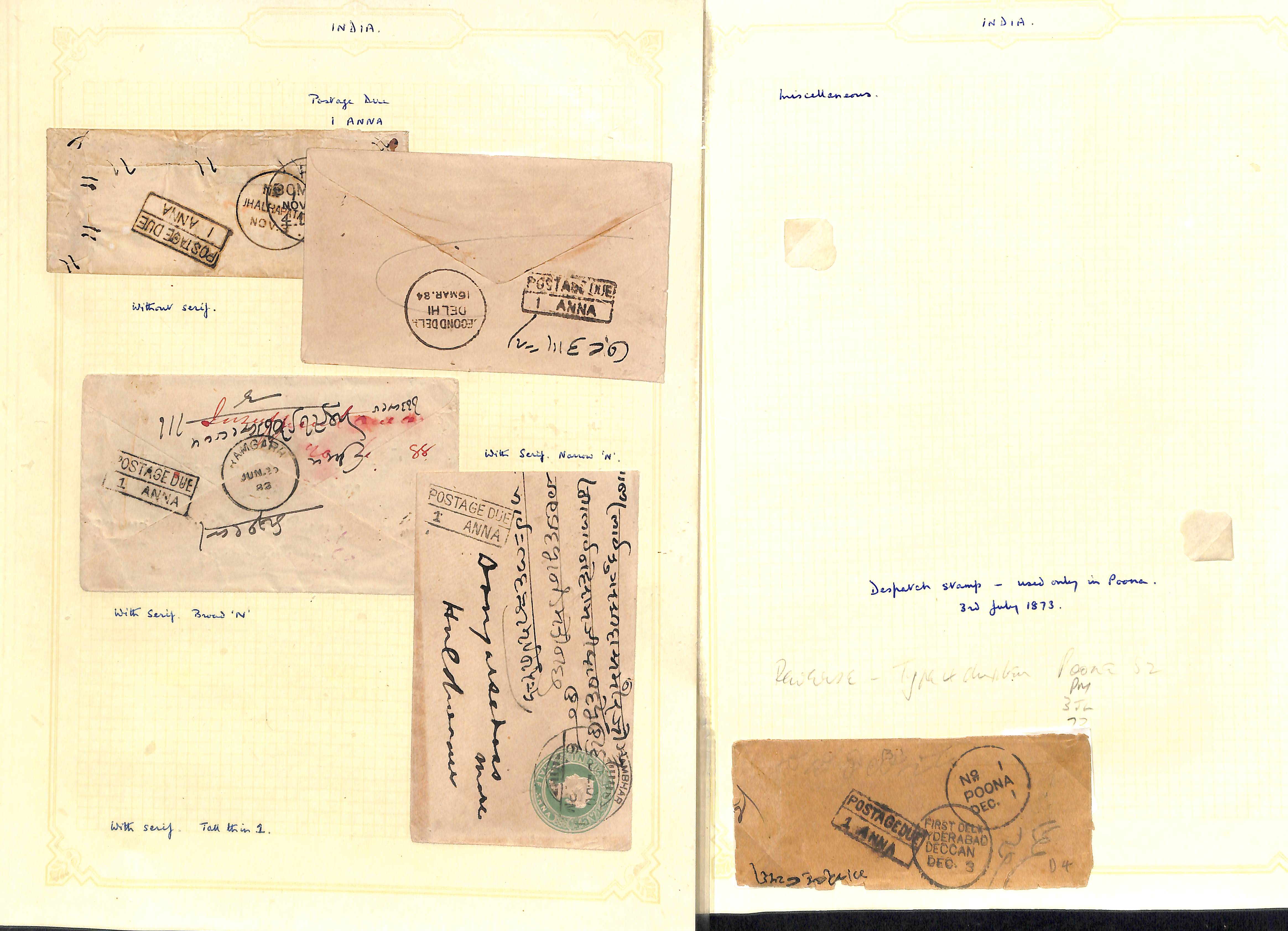 1858-1918 Covers and cards, various postage due handstamps including scarce boxed "UNDERPAID" of - Image 14 of 18