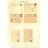 1879-1903 QV Postcards and reply cards Specimen (5), unused (37), used or C.T.O (23), also