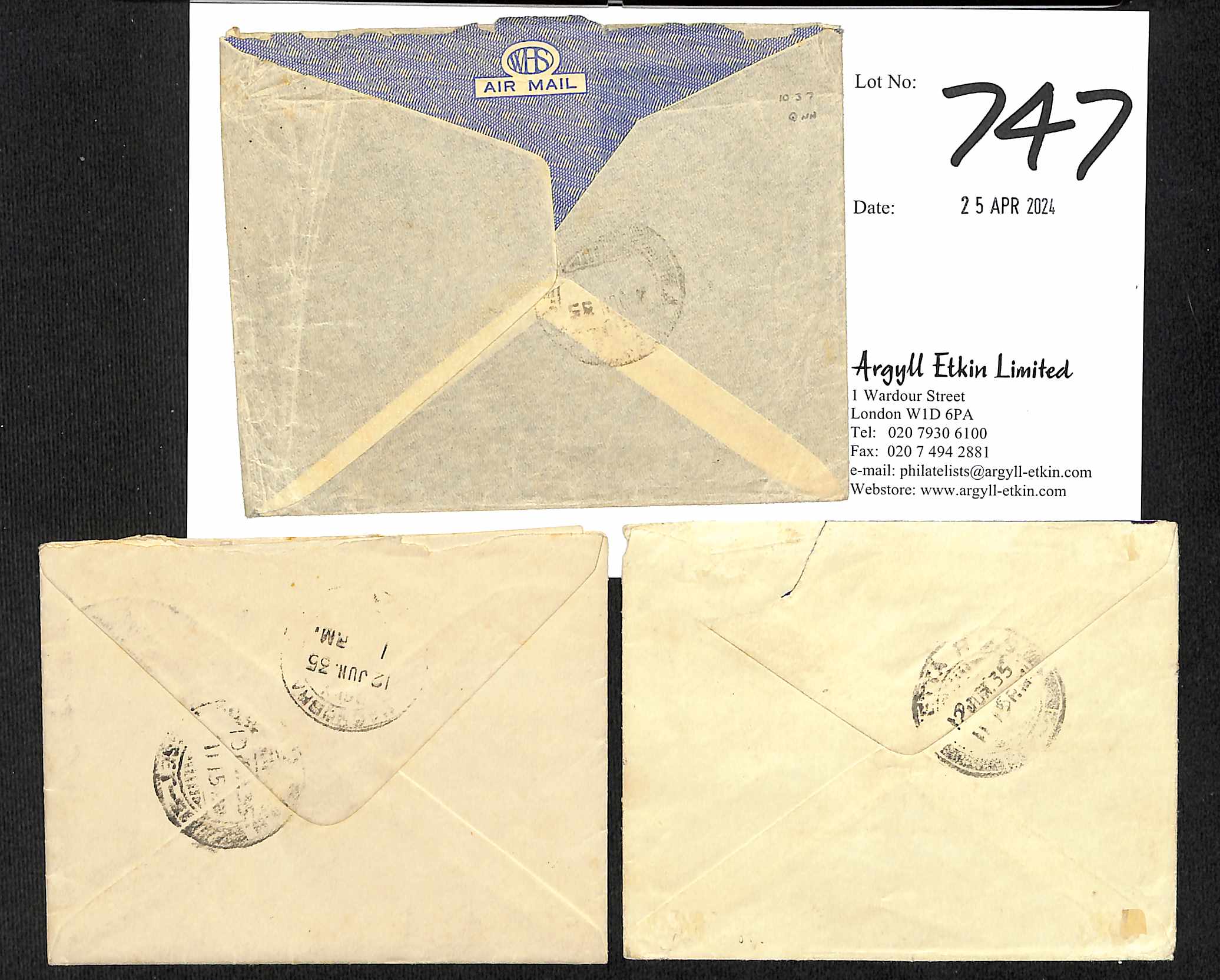 Quetta Earthquake. 1935 (June 4 - 12) Stampless covers endorsed "Earthquake area" or "Ex Quetta", - Image 2 of 2