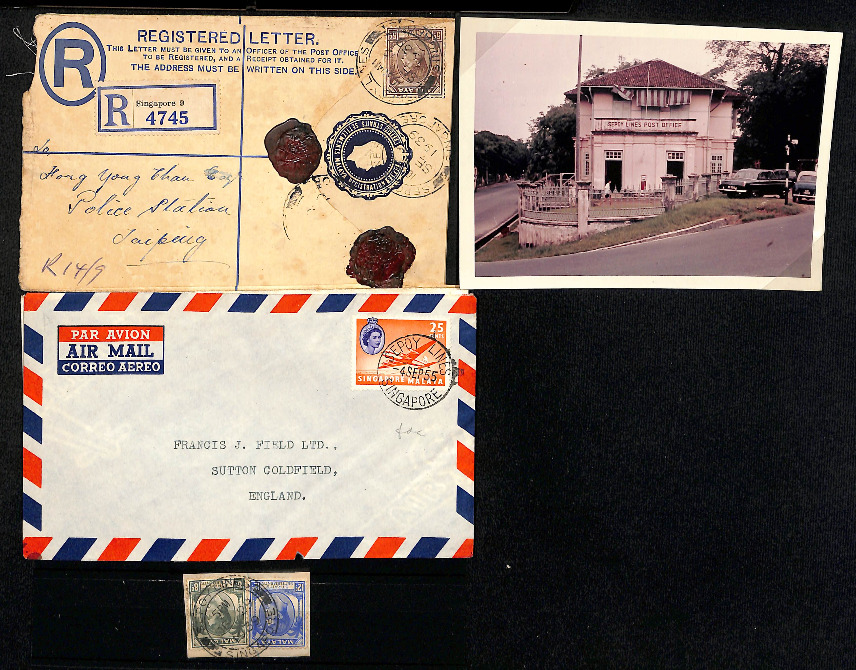 Sepoy Lines. 1928-81 Covers and cards, one 1928 cover with triangular "T" handstamp, seven - Image 2 of 2