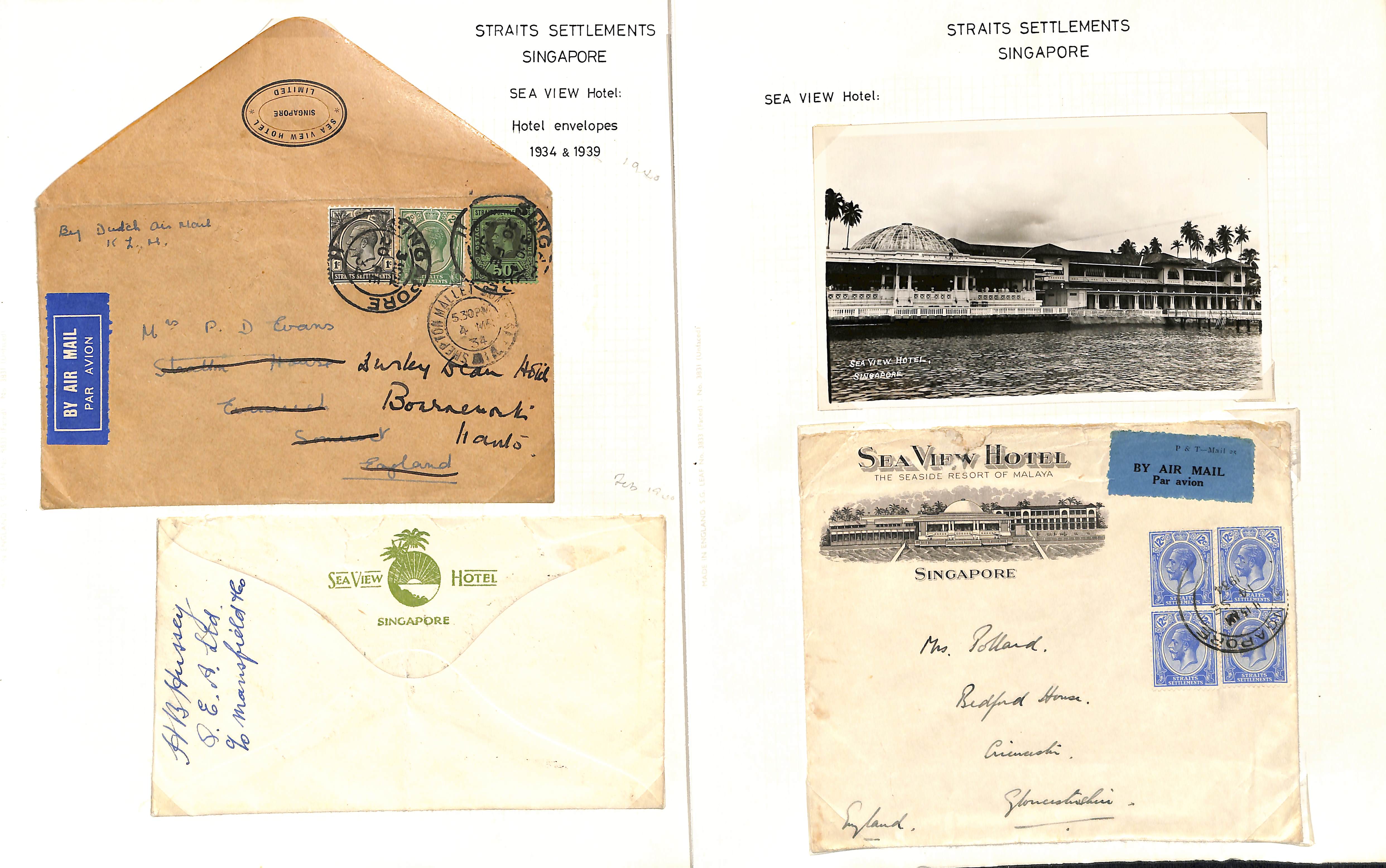 Seaview Hotel. 1906-55 Covers, cards and ephemera, including postally used pictorial advertising - Image 2 of 3