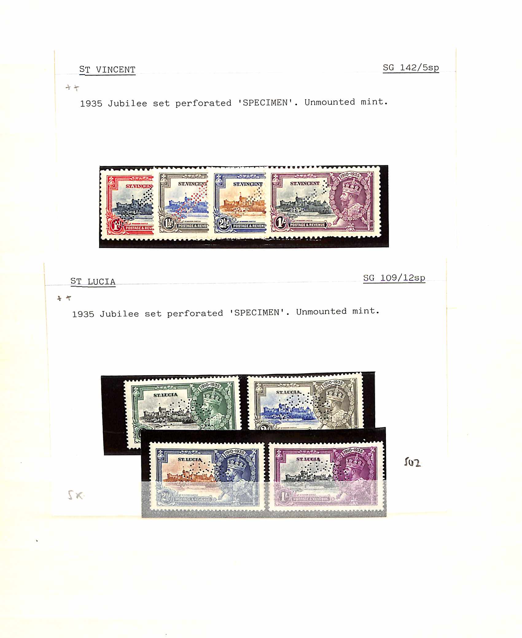 1935 Silver Jubilee, Specimen, mint and used accumulation in a stockbook, including Specimen sets - Bild 9 aus 15
