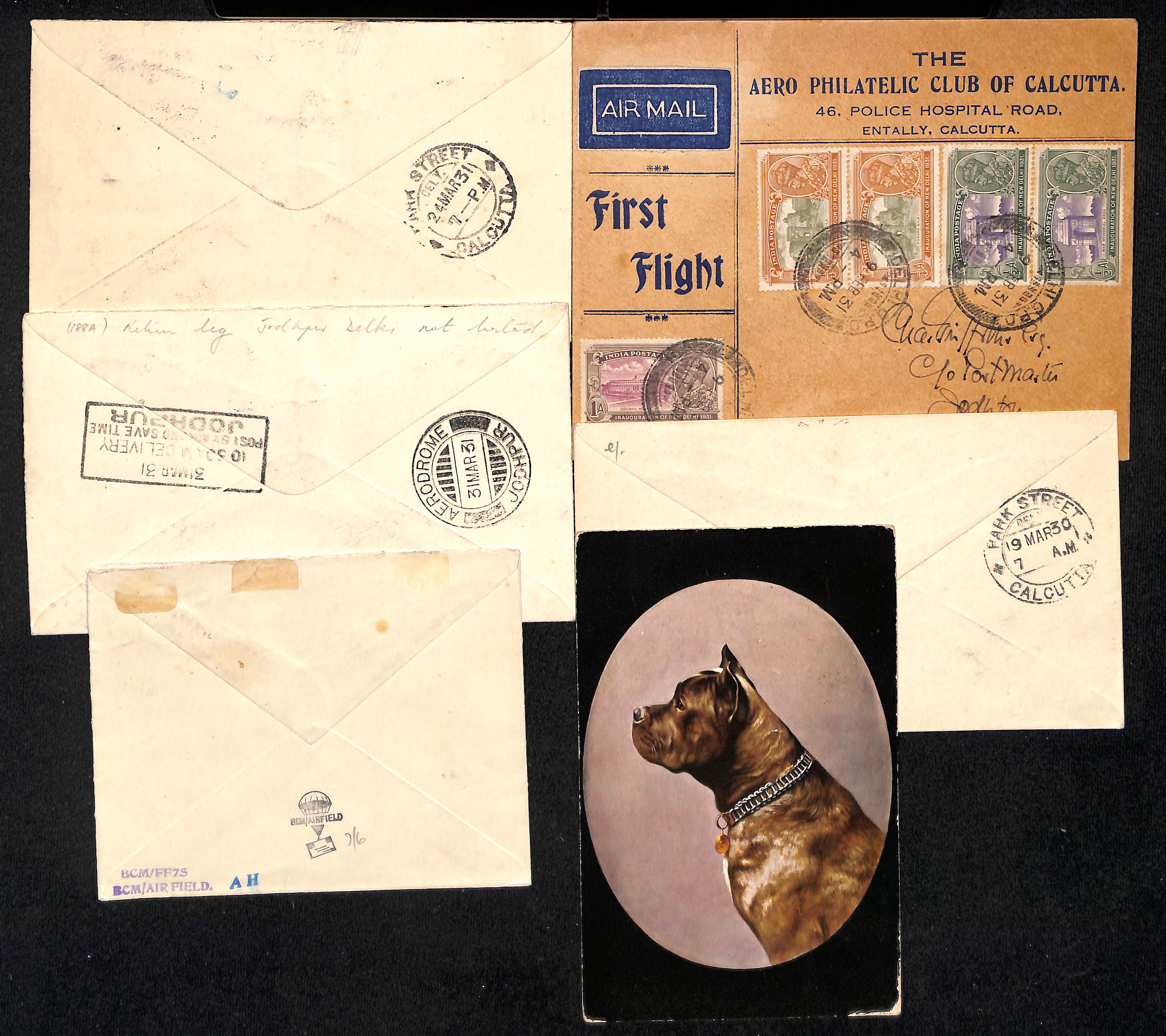 Aerodrome Datestamps. 1929-31 Covers and cards with differing "AERODROME" datestamps used at - Image 2 of 2