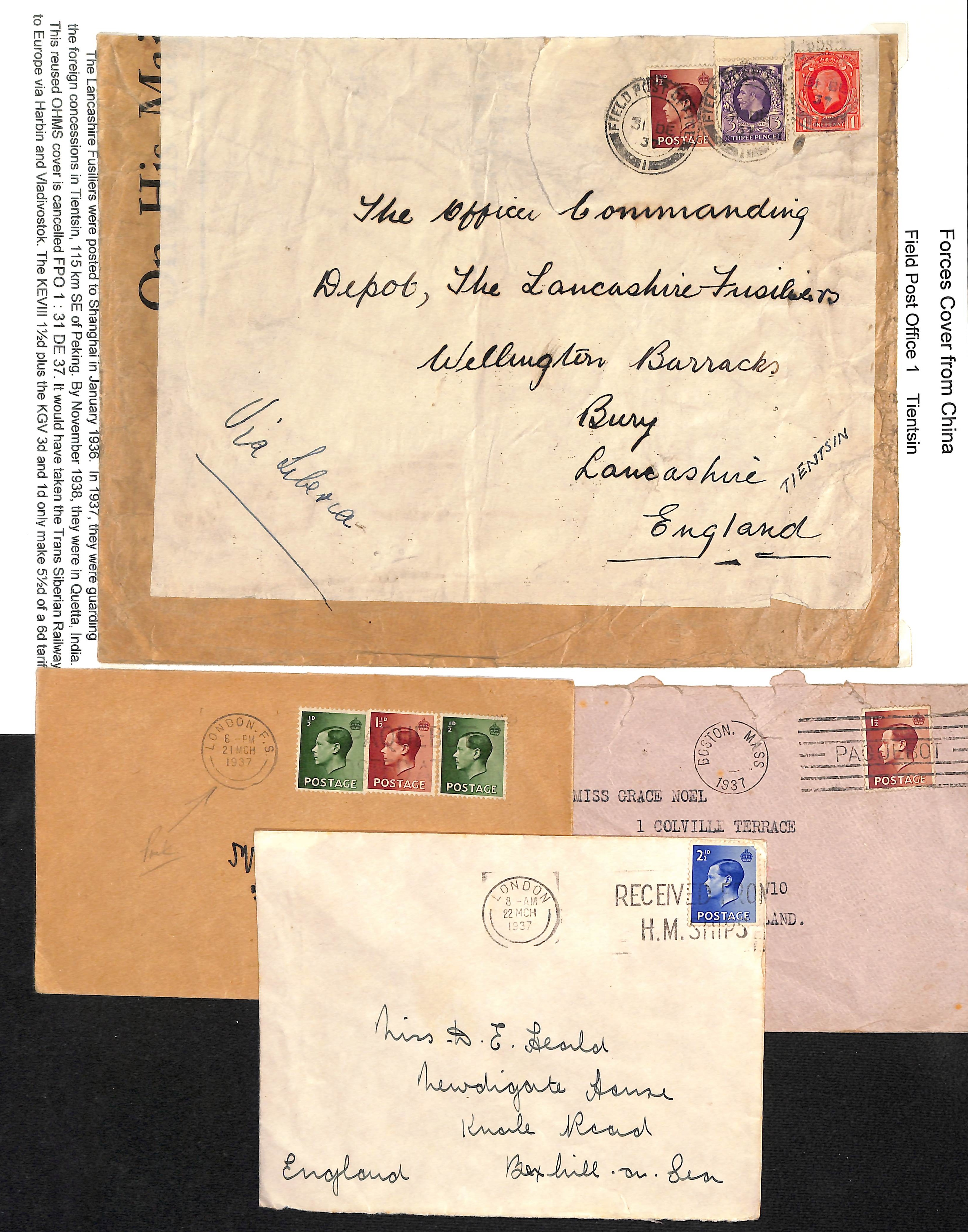 King Edward VIII. 1936-39 Covers and cards bearing KEVIII stamps including First Day Covers (some - Bild 20 aus 20