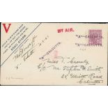 1941 (Sep 10) Second "V" Campaign flight ("A") from Chabua to Calcutta, "Esau Stars" cover with "
