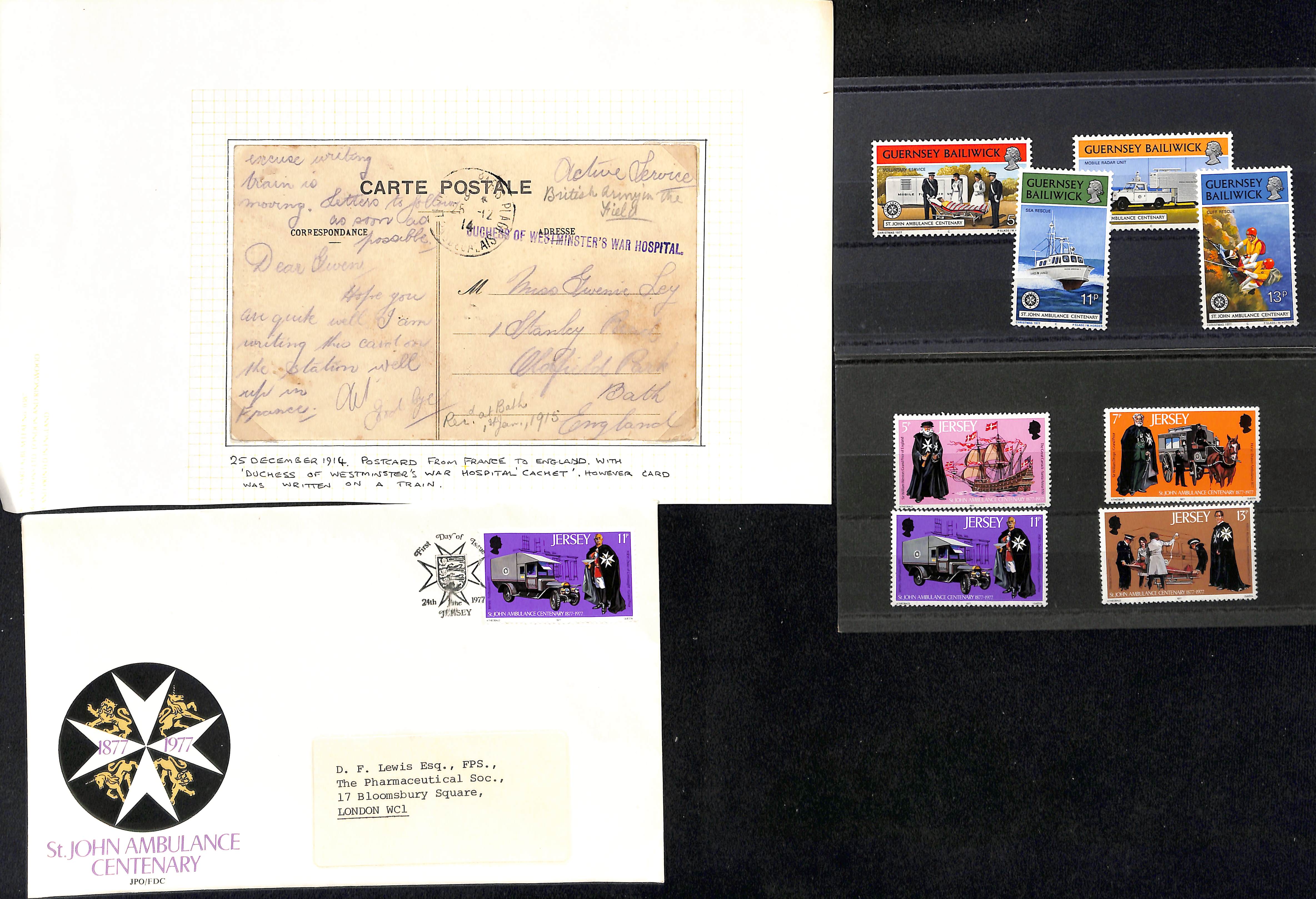 G.B. 1915-18 Covers and cards from soldiers in hospitals in G.B (8, six with cachets, also three - Image 11 of 11
