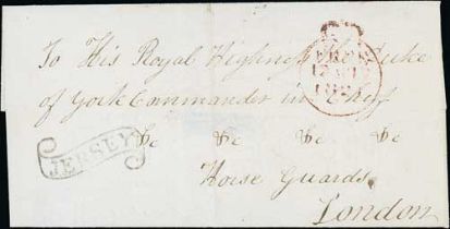 1821 (Apr 17) Entire (side flaps removed) "To His Royal Highness the Duke of York Commander in