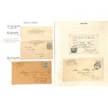 1892-95 Wrappers and covers sent at the 1c printed matter rate, including 1892 wrappers to Australia
