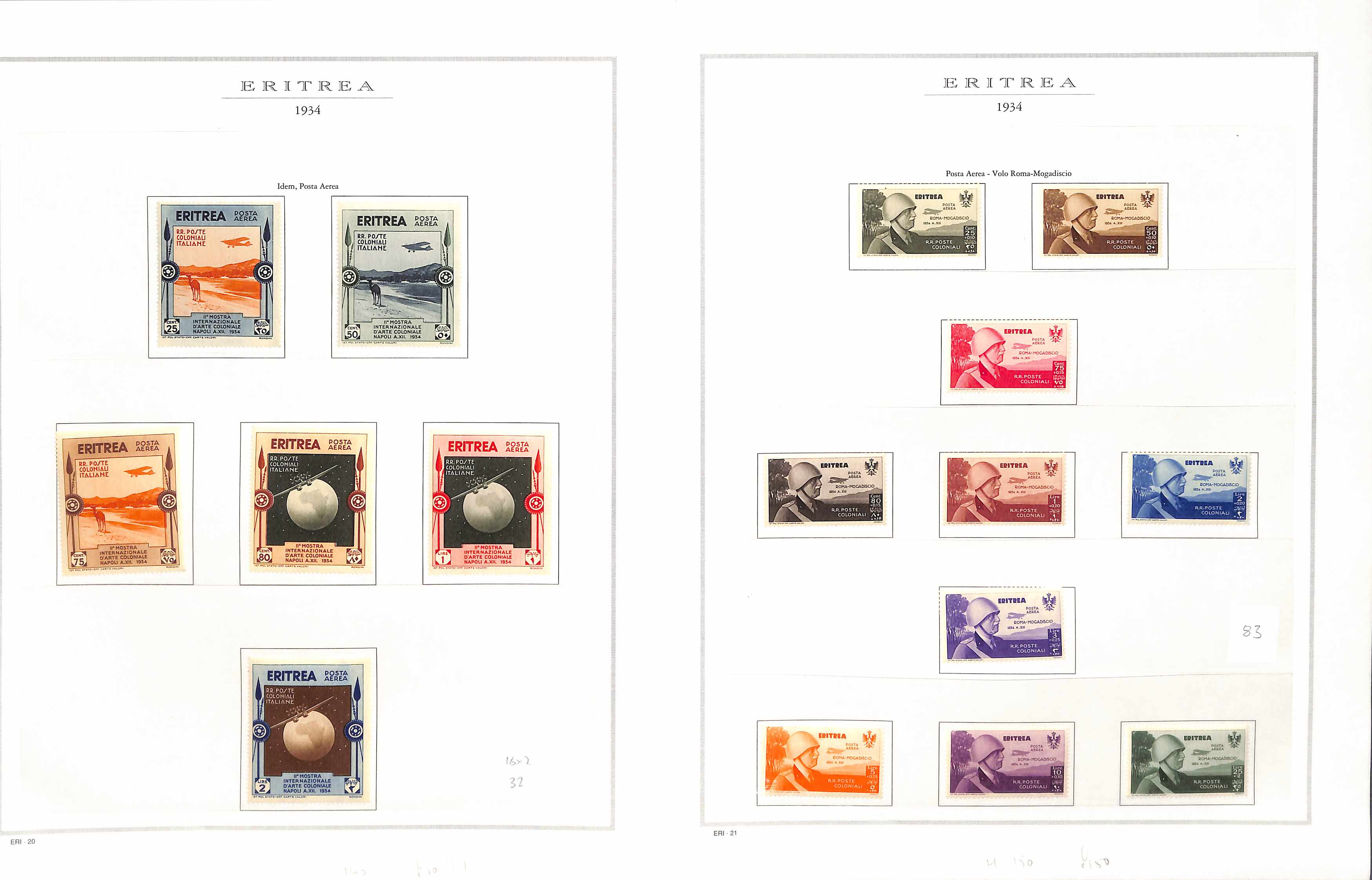 Italian Colonies. 1881-1935 Mint and used collection with issues for Eritrea including 1893 set - Image 10 of 19