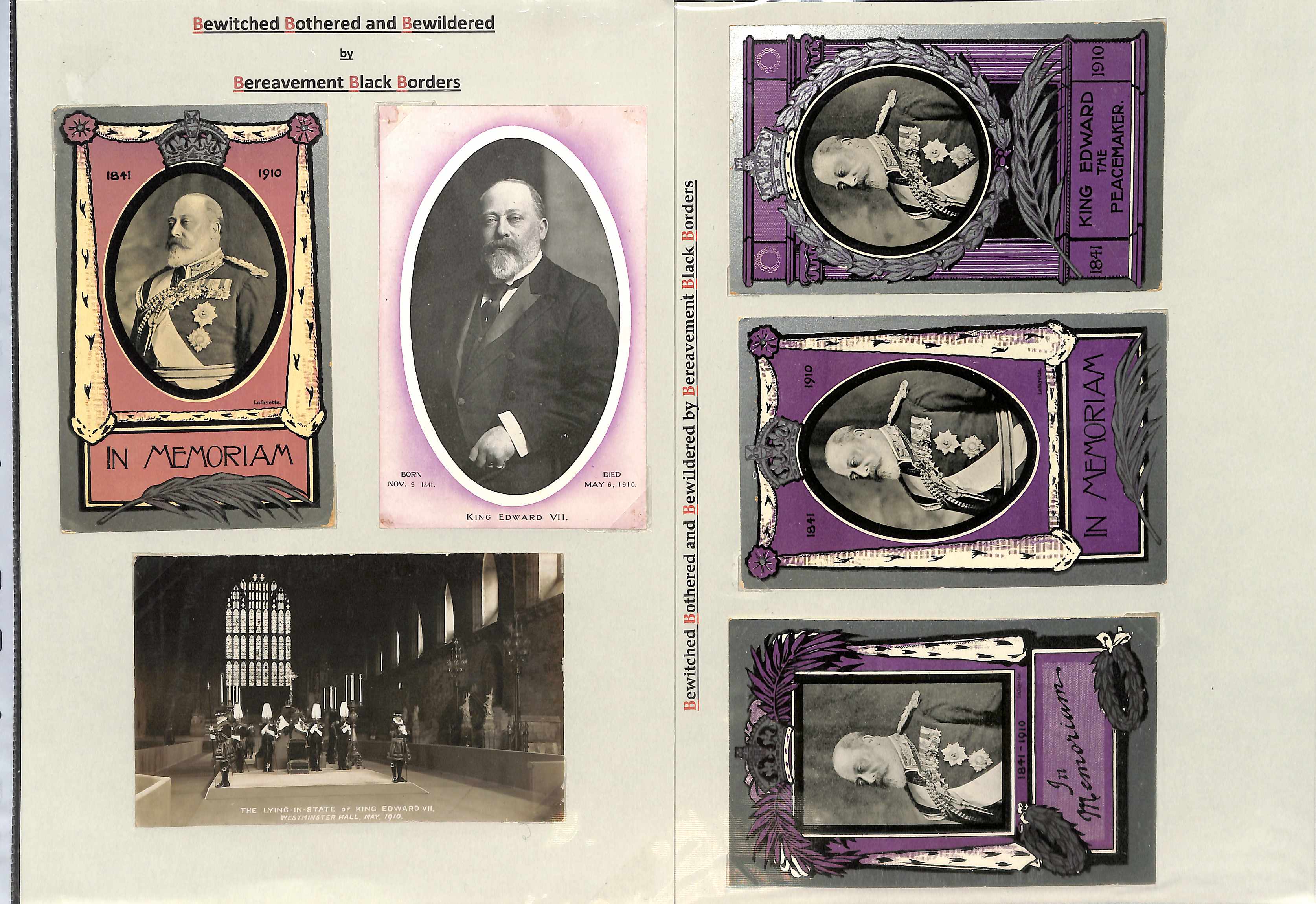 King Edward VII/Queen Alexandria. 1901-25 Mourning covers, letters, ephemera and picture postcards - Image 14 of 24