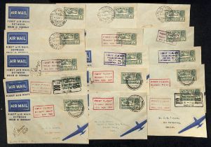 1937 (Nov 8-10) Tata Delhi to Bombay service via Bhopal, Lashkar (Gwalior) and Indore, covers to Jal