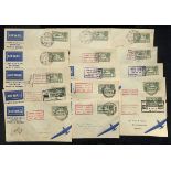 1937 (Nov 8-10) Tata Delhi to Bombay service via Bhopal, Lashkar (Gwalior) and Indore, covers to Jal