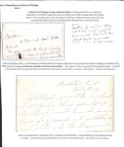 1792 - c.1825 Letters concerning larger items sent as frees, the 1792 letter from John Fisk who