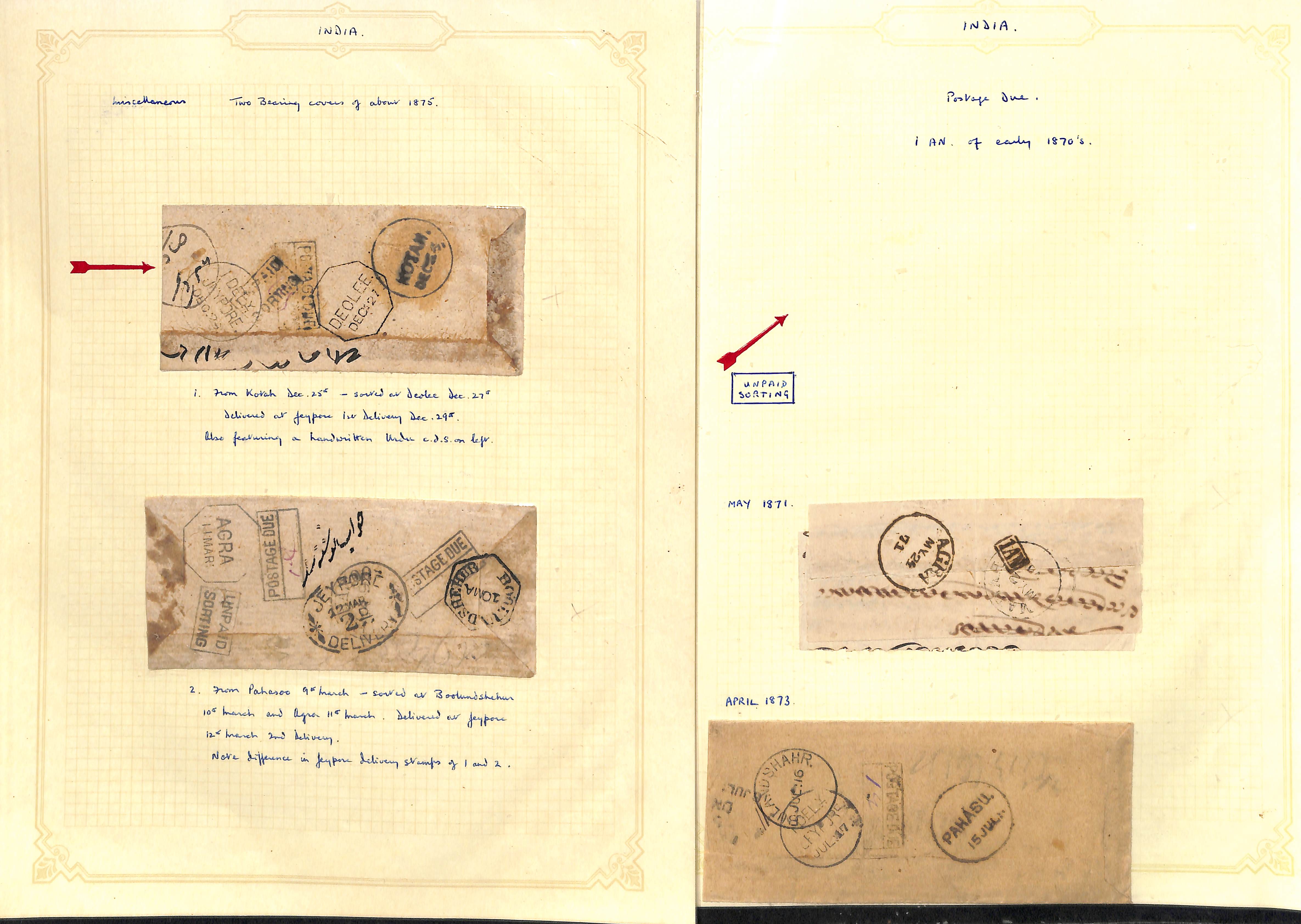 1858-1918 Covers and cards, various postage due handstamps including scarce boxed "UNDERPAID" of - Image 12 of 18