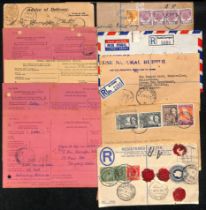 A.R Mail. 1914-68 Covers from Singapore or Malaysia bearing A.R handstamps (24), also A.R cards (21)