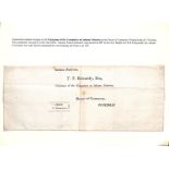 Salmon Fisheries. c.1820 Printed wrapper "Salmon Fisheries" with address of "T.F Kennedy Esq.,