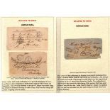 Netherlands Indies. 1863-66 Stampless covers to India, all with "BATAVIA / FRANKO" datestamp, two