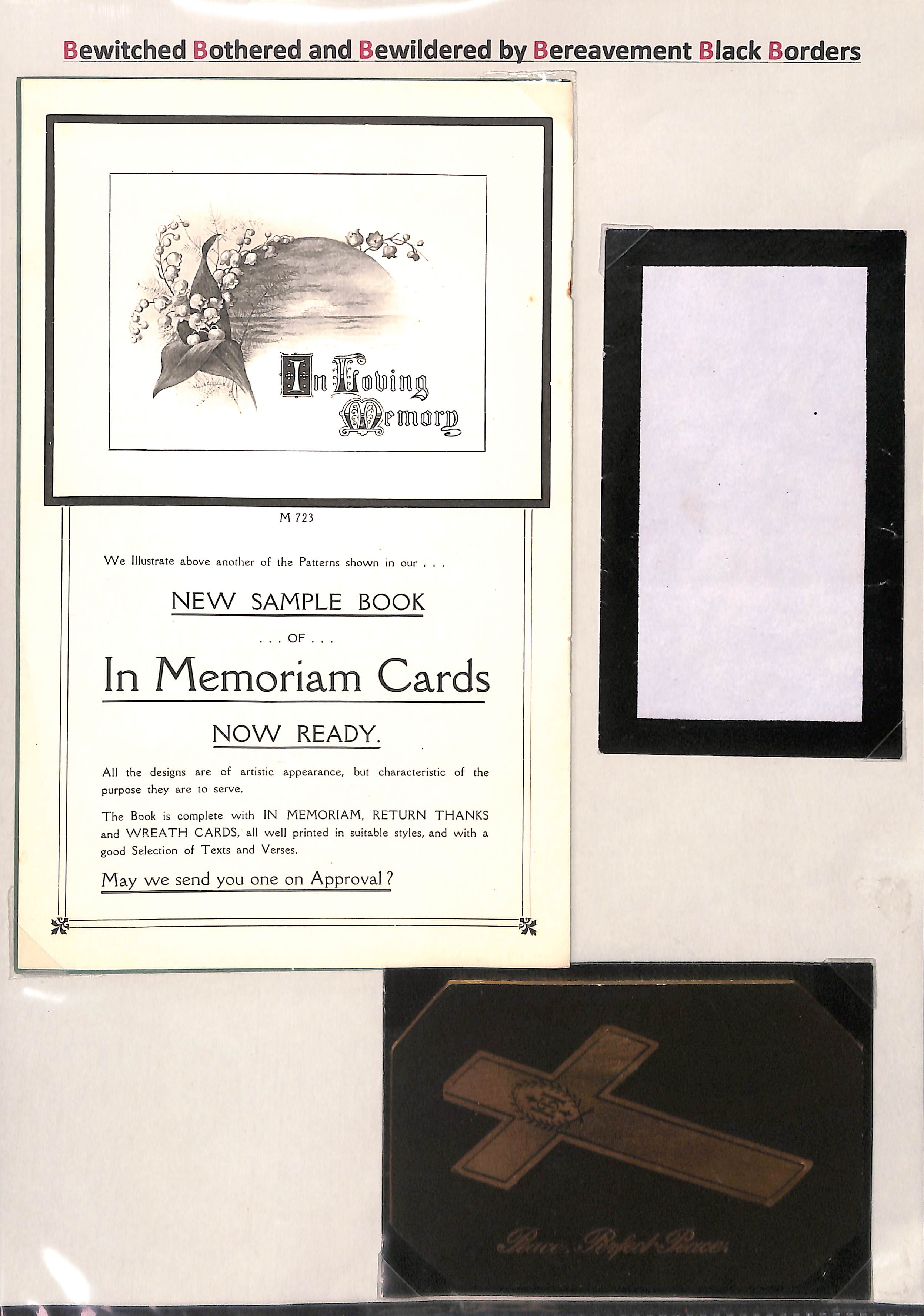 QV-QEII In Memoriam cards (480+) and other mourning related ephemera, some postally used. (730+). - Image 2 of 13