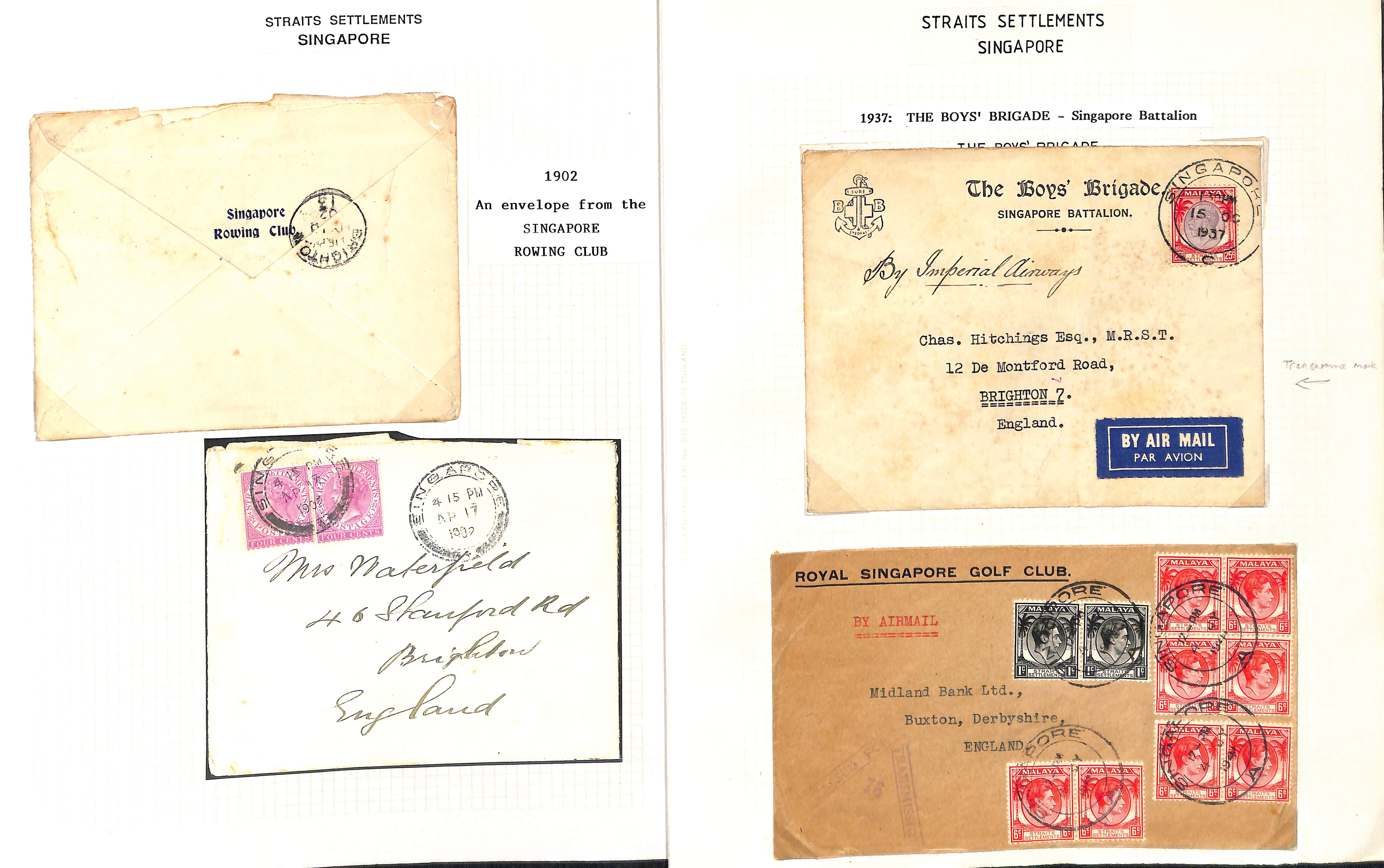 Societies and Clubs. 1902-66 Covers and cards from Exchange and Correspondence clubs and stamp