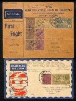 1933 (Apr 5) First KLM flight to Japan and the Philippines via Singapore, covers from Calcutta to