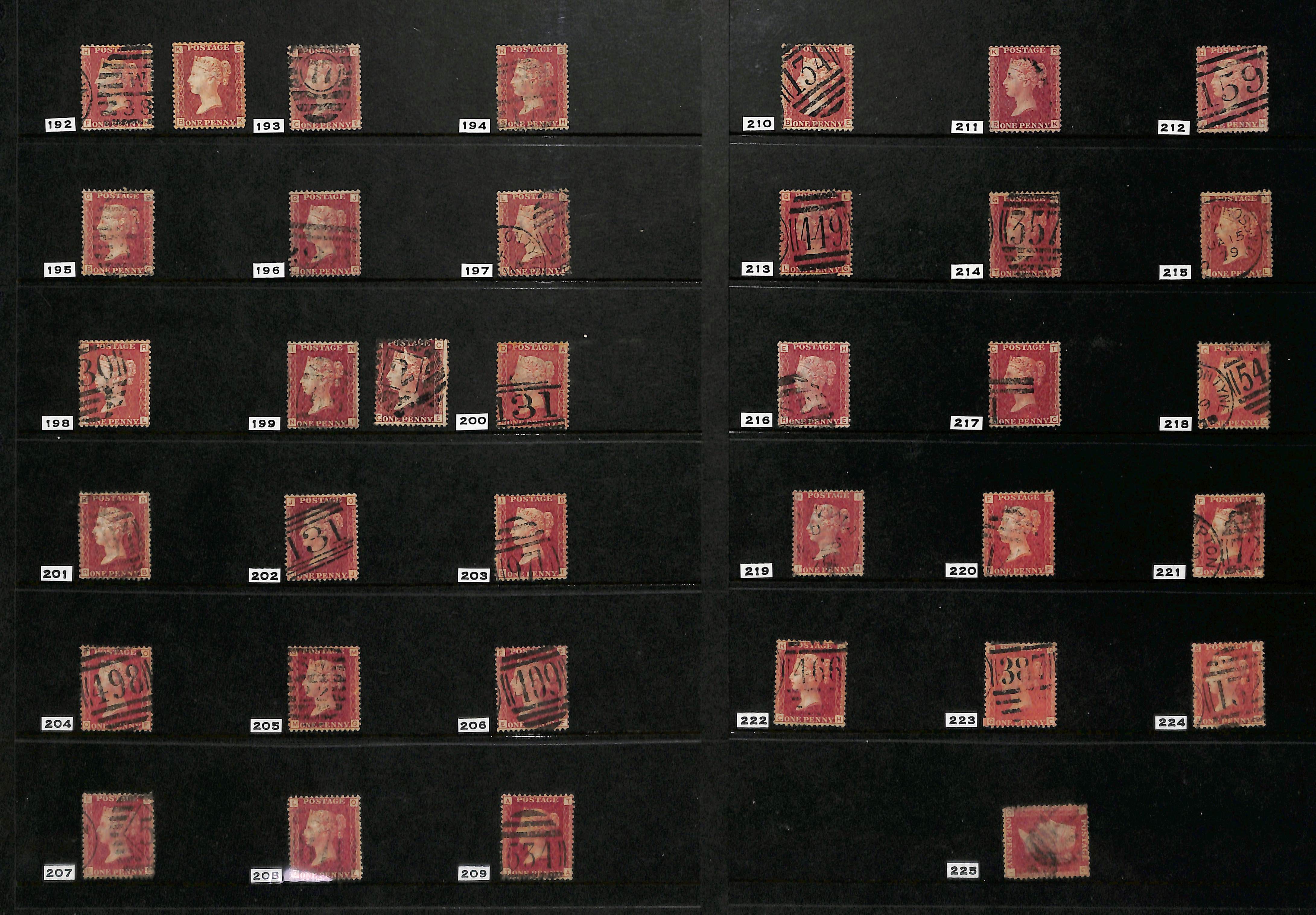 1864-79 1d Red plates with plate 146 pair handstamped "SPECIMEN" type 9, mint (11, including plate - Image 5 of 8