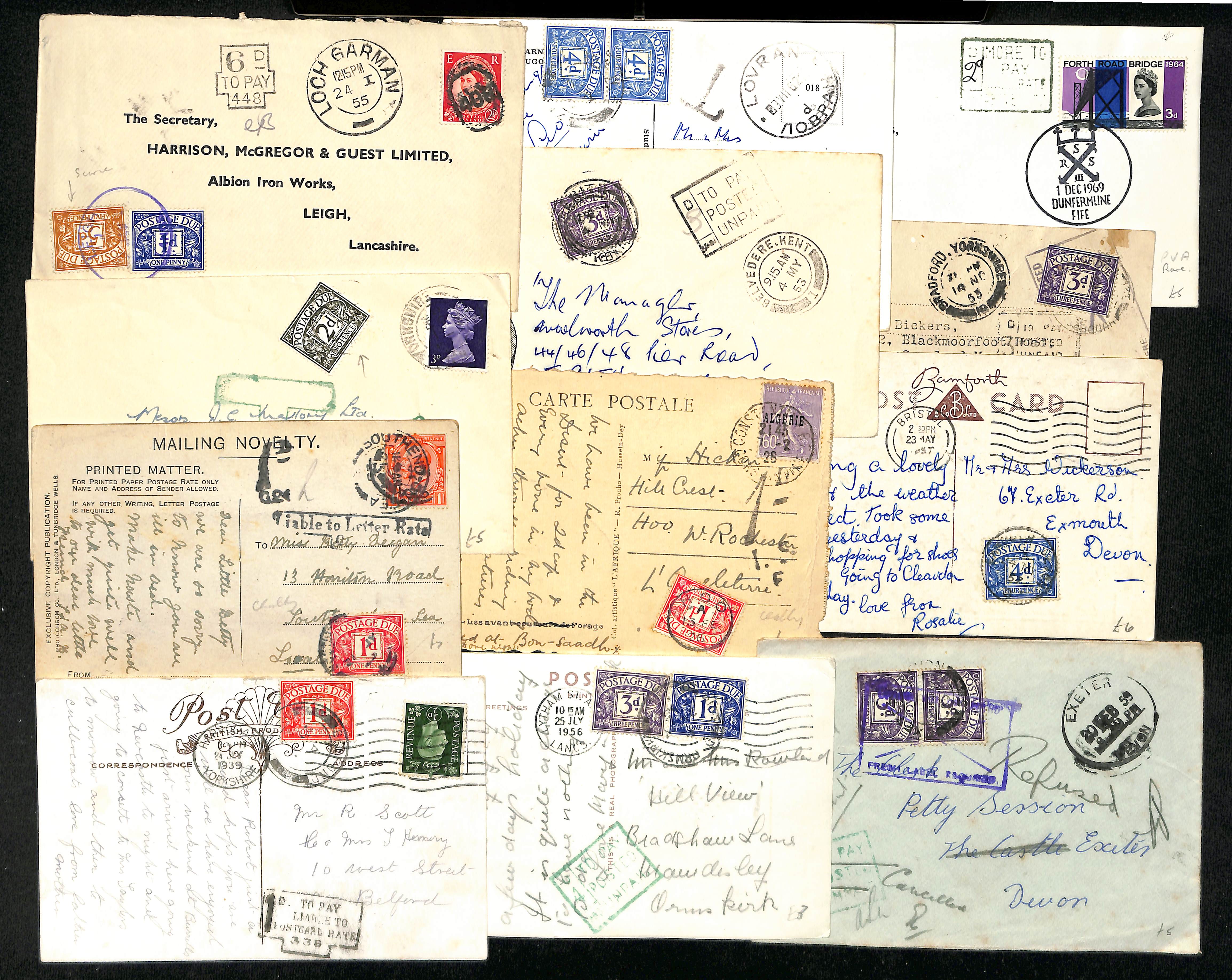 1908-80 Covers and cards, most with due stamps including 1½d brown, etc. (95). - Image 2 of 9