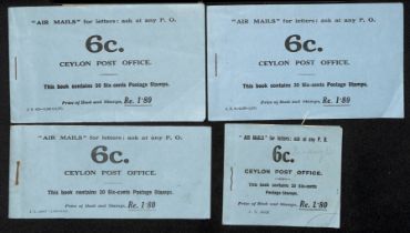 Booklets. 1932-37 1r.80 Booklets with blue covers, all incomplete, comprising SB9 with thirteen